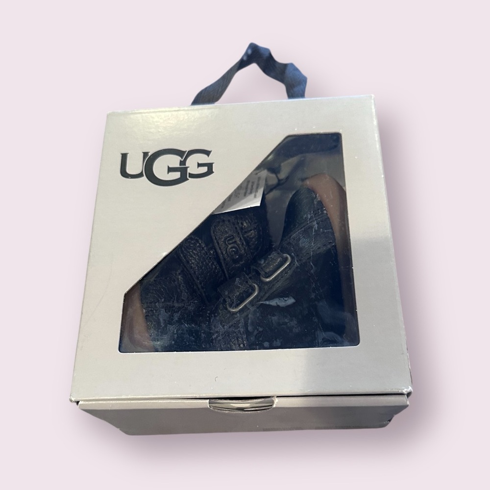 New In Box UGG Black Baby Rennon II Booties with Buckle Detail Size 0/1 - Picture 2 of 13